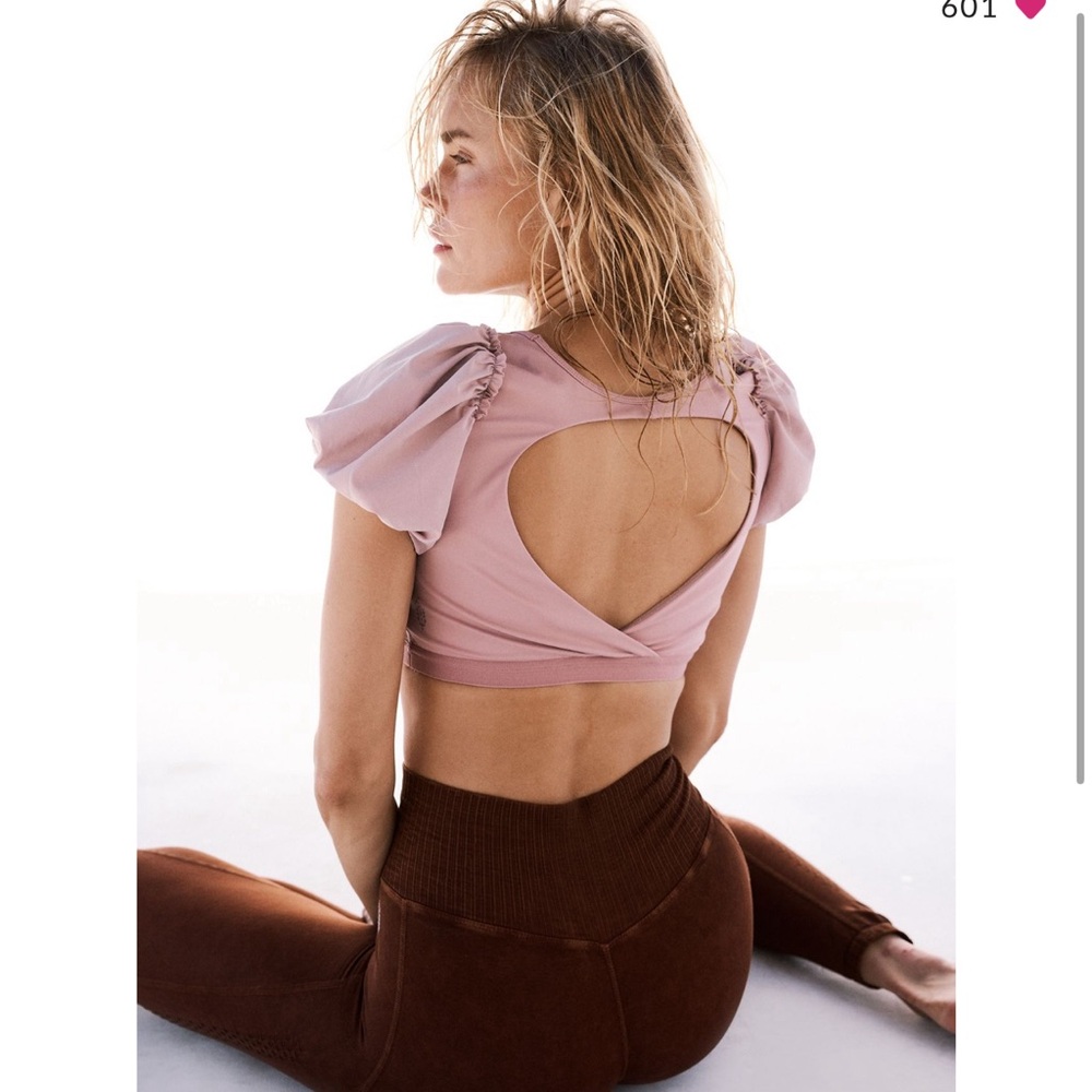 Free people movement Puff Sleeve Top